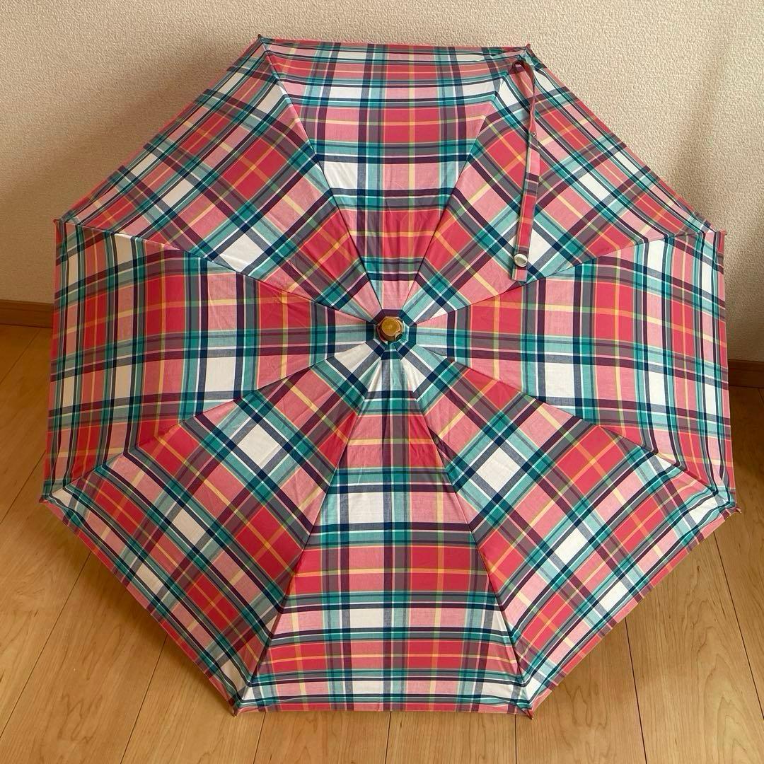 トラディショナルウェザーウェア　　　折り畳み傘　マドラスチェック柄