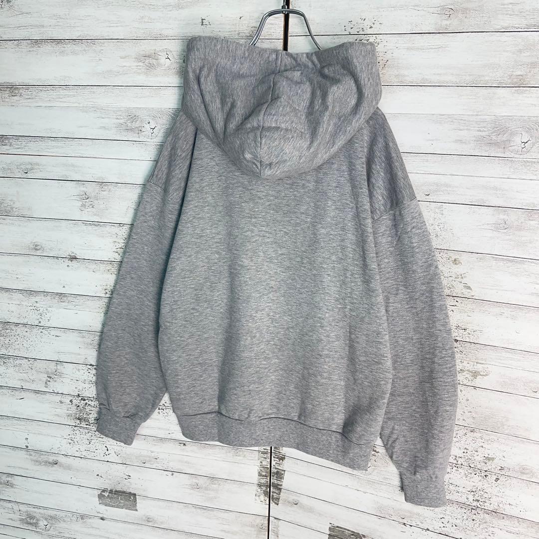 11753【美品】セリーヌ ワンポイント 刺繍ロゴ トリオンフ パーカー グレー