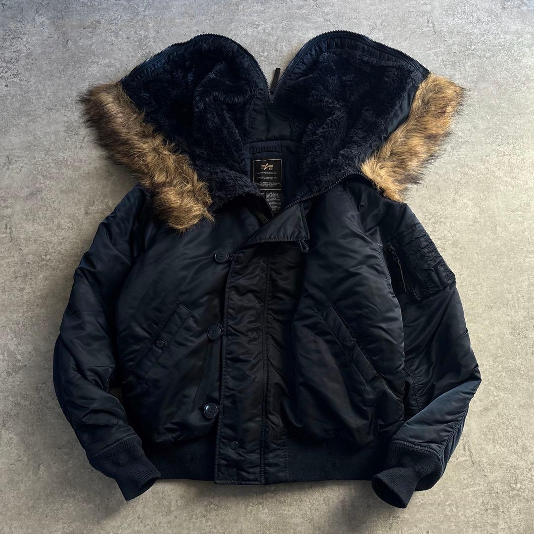 ALPHA INDUSTRIES【XL】N-2B フライトジャケット ネイビー