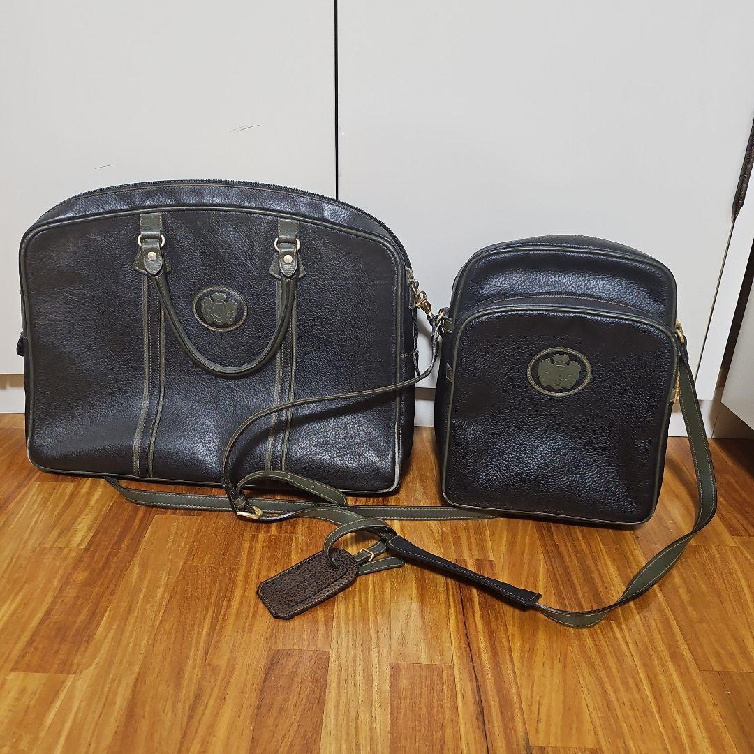 ​【極美品/伊製】a.testoni DINAMICO レザーバッグ 2点セット