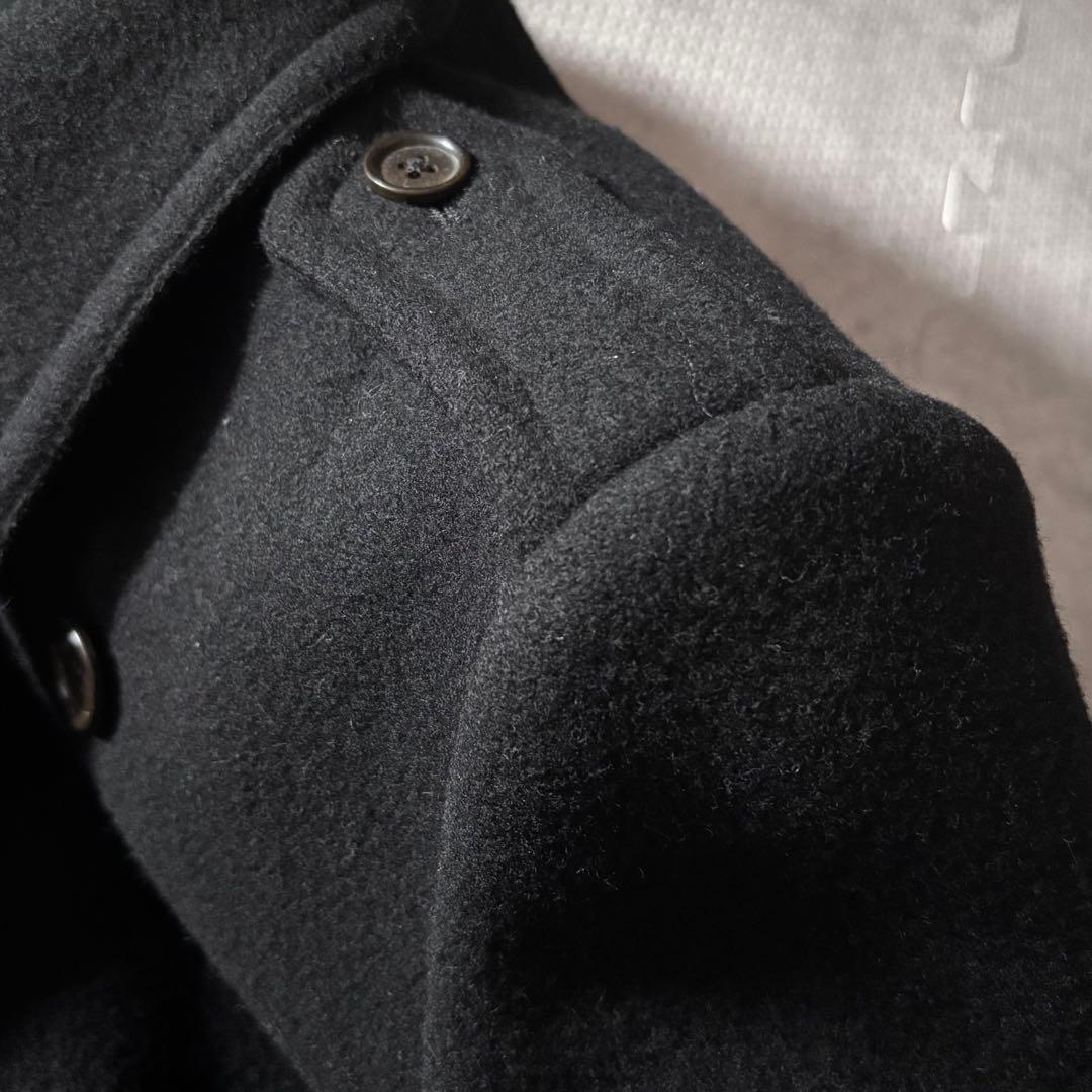 【ラルフローレン】RALPH LAUREN 美品 ウール100%ピーコートS 黒