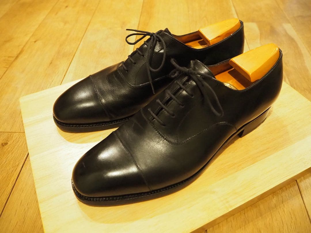 【美品】JM.WESTON 300 ブラック ストレートチップ 8/ 8.5