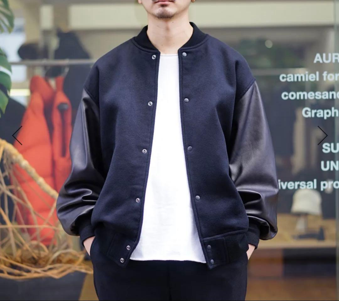 ジャケット・アウター Graphpaper Light Melton Stadium Jacket 2