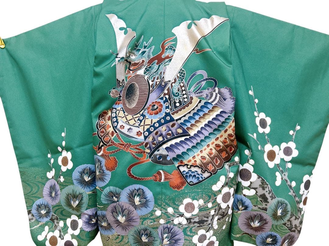 鮮やかなグリーン♡七五三　5歳　フルセット　一式　緑系　兜