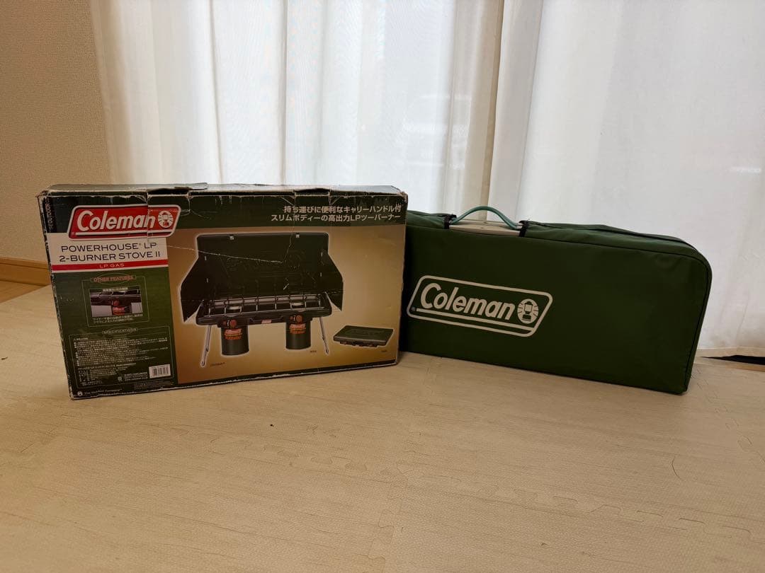 【Yu-】Coleman ツーバーナー ＆ キッチンテーブル　計2点セット