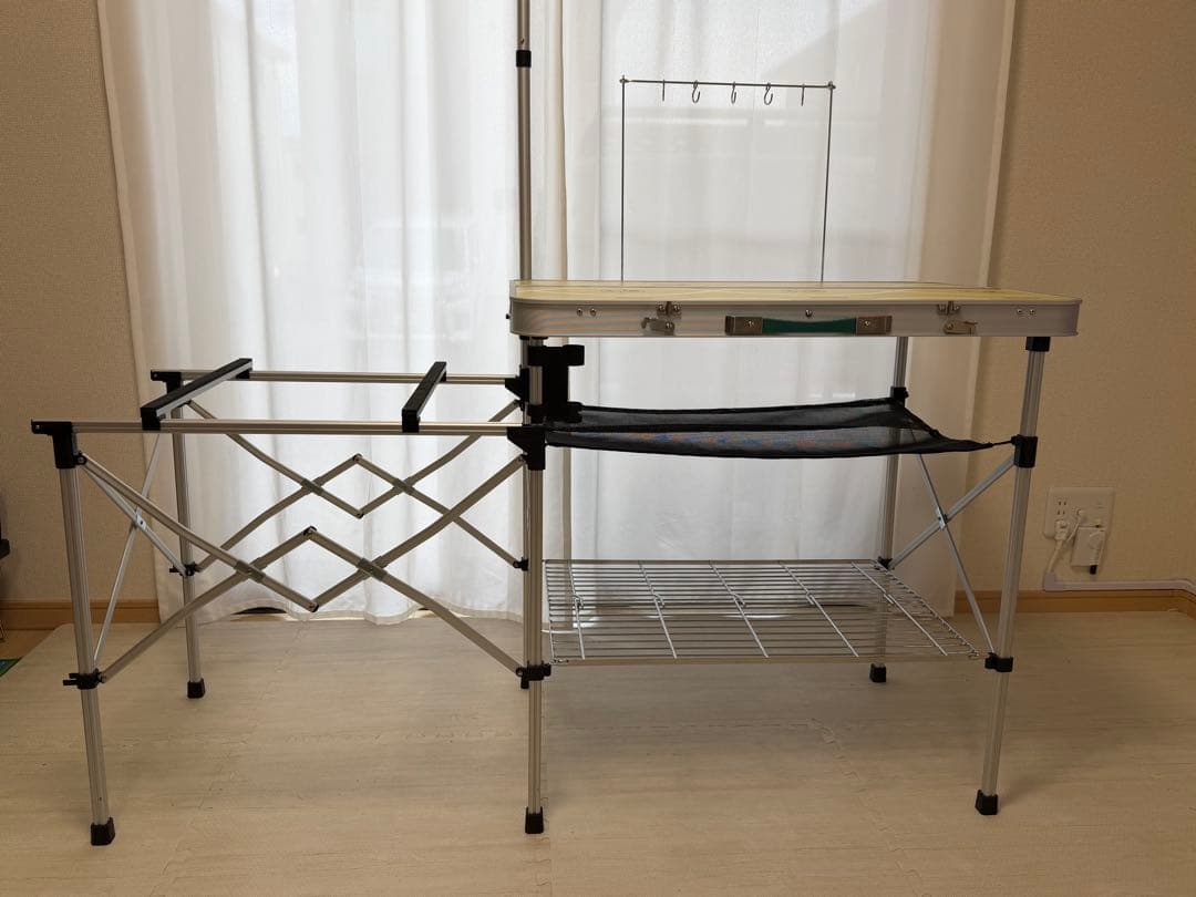 【Yu-】Coleman ツーバーナー ＆ キッチンテーブル　計2点セット