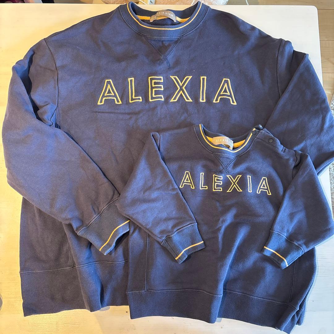 s*a様 ALEXIA STAM ロゴスウェットセット ネイビー