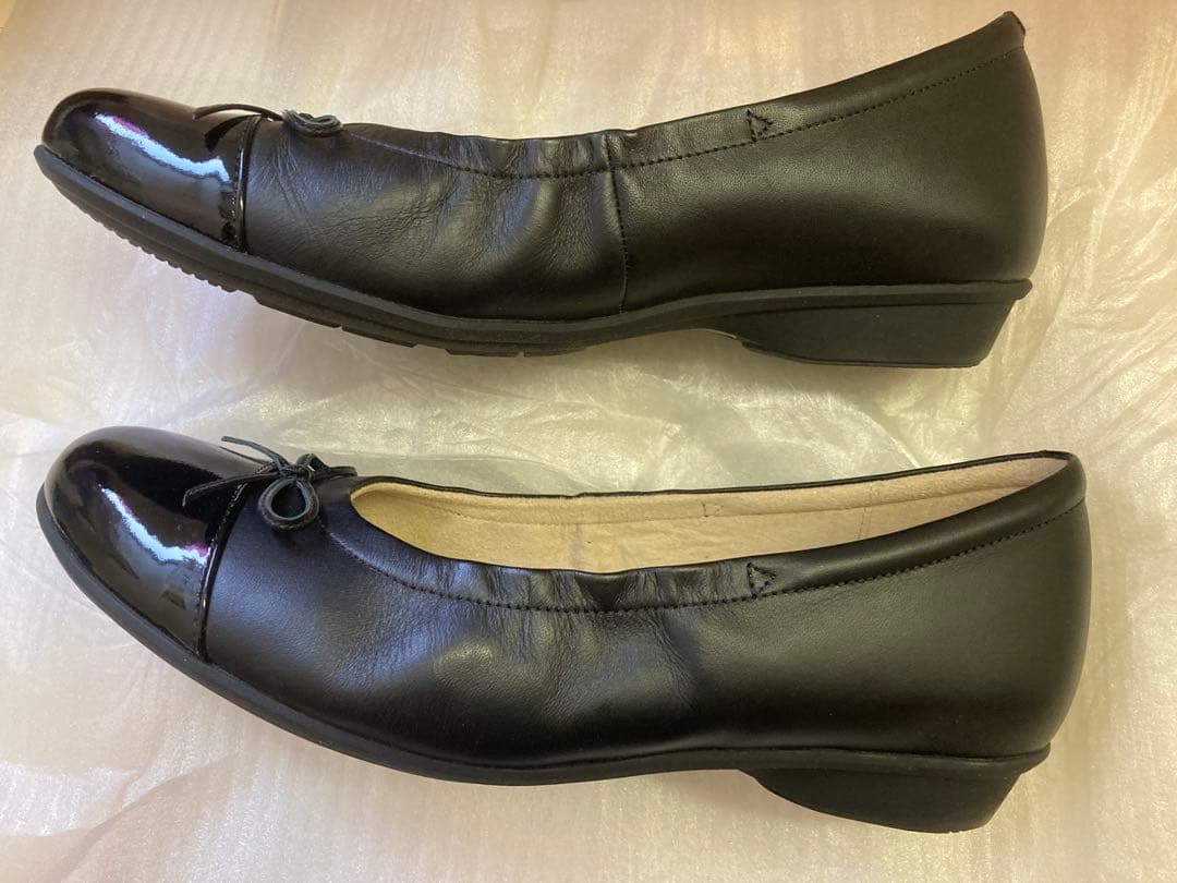 アシックス　ペダラブラック リボン付きバレーシューズ24cm