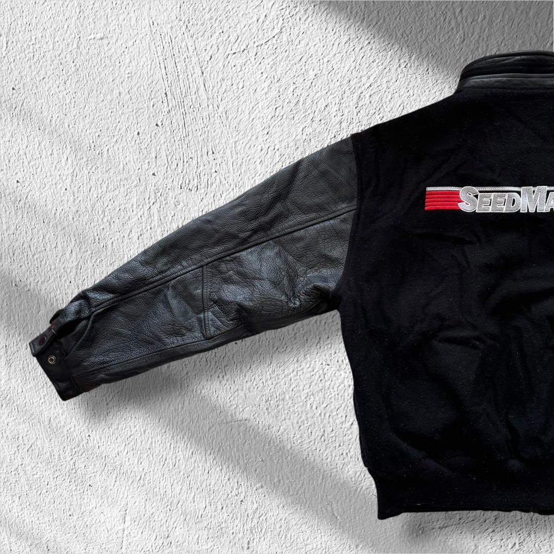  SPORTSWEARスタジャン企業系アワードジャケット袖革L古着