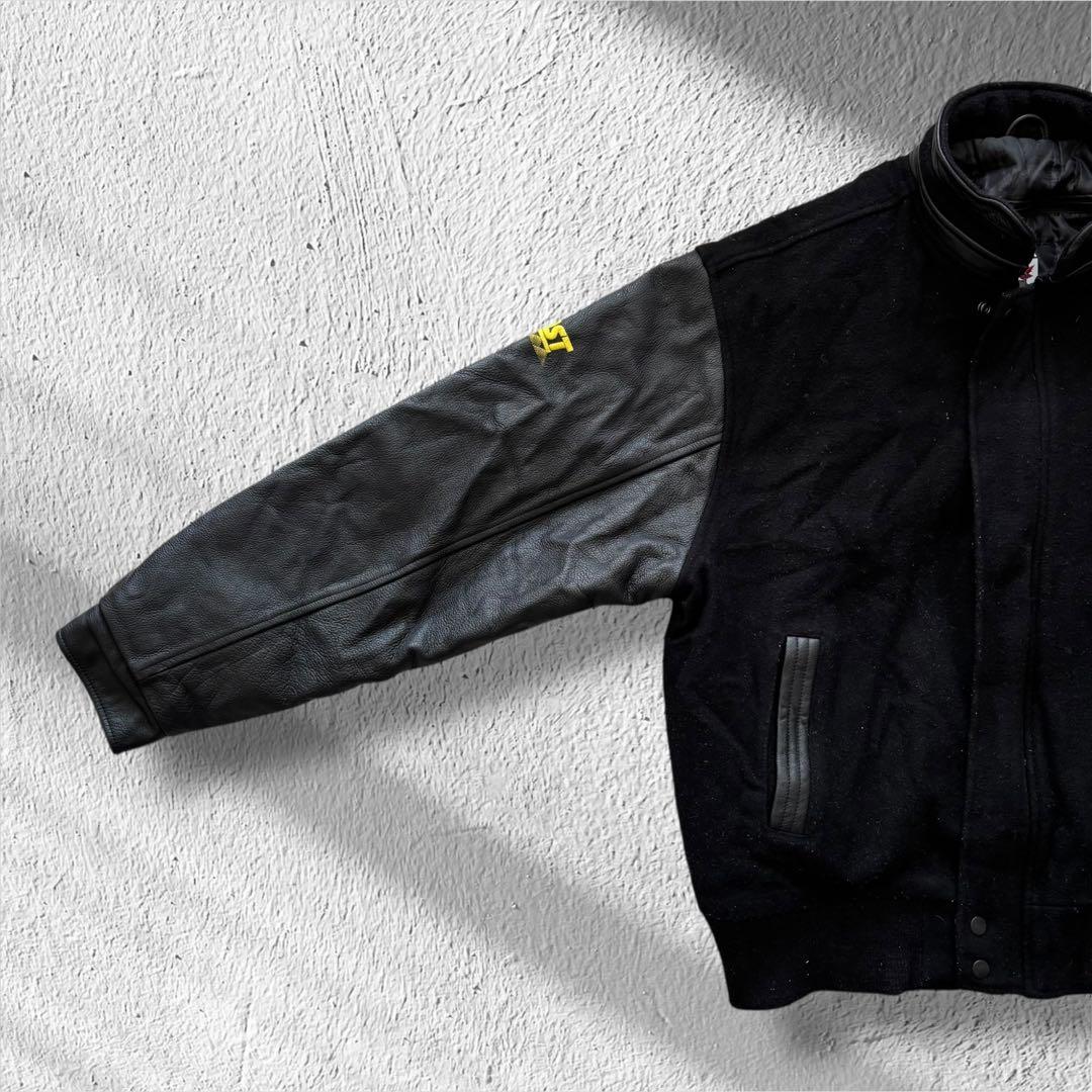  SPORTSWEARスタジャン企業系アワードジャケット袖革L古着