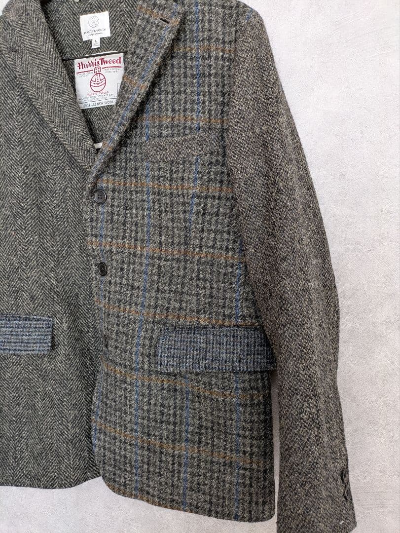 ★Harris Tweed BEAUTY&YOUTH テーラードジャケット L