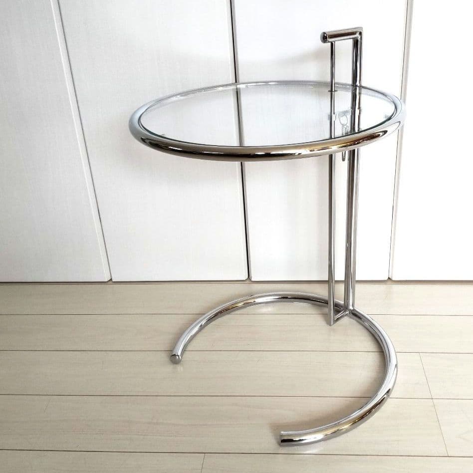 ミッドセンチュリーデザイン サイドテーブル コーヒーテーブル　ラウンド　ガラス