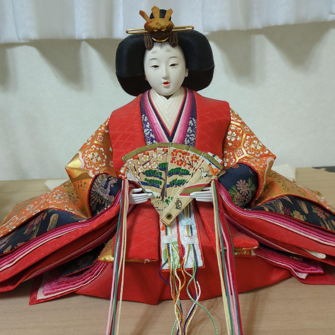 【shinsuke】お雛様七段飾り　人形15体+雪洞　桐箱入り　ビンテージ