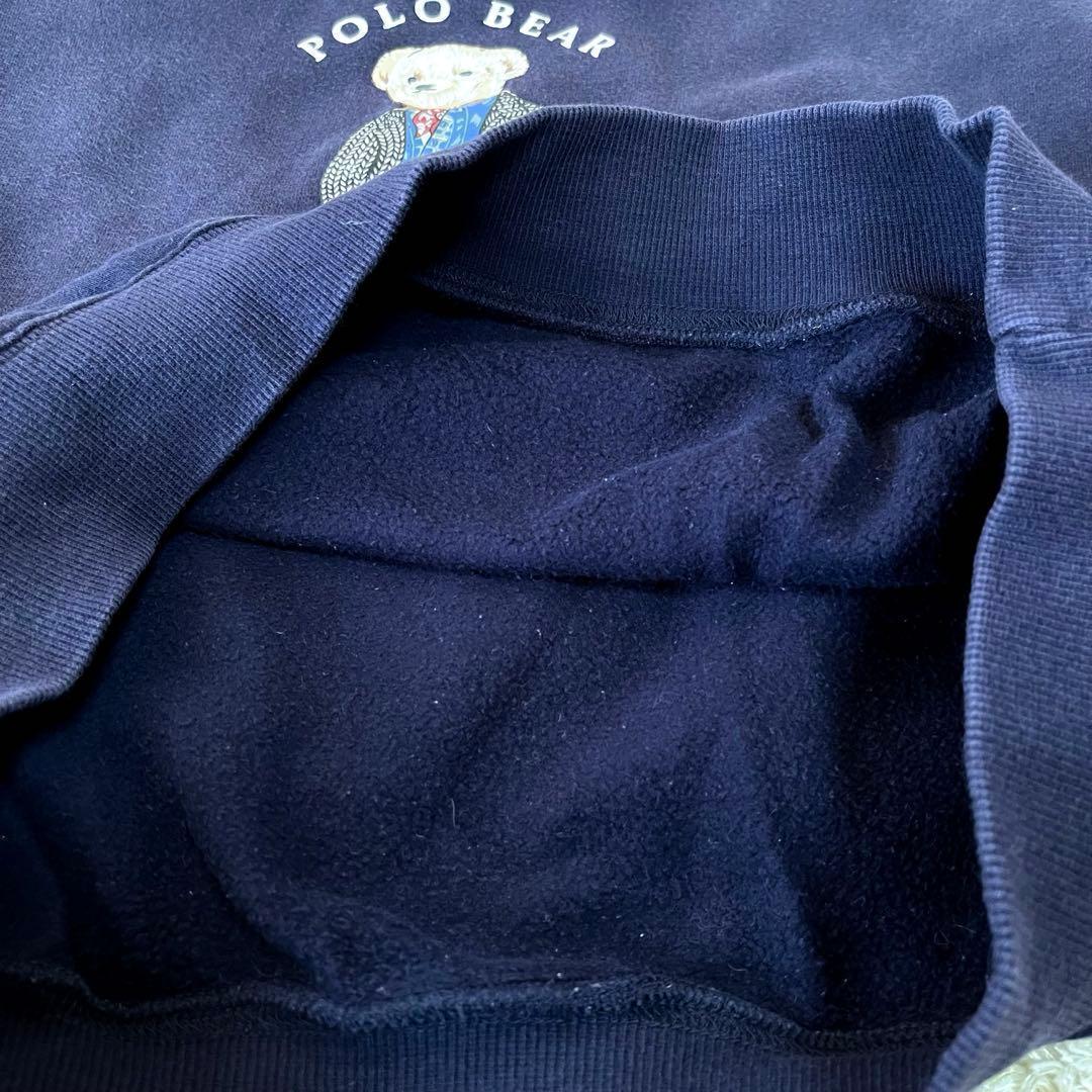 POLO　ポロラルフローレン　ベアー刺繍　スウェットトレナー　レディースM　紺