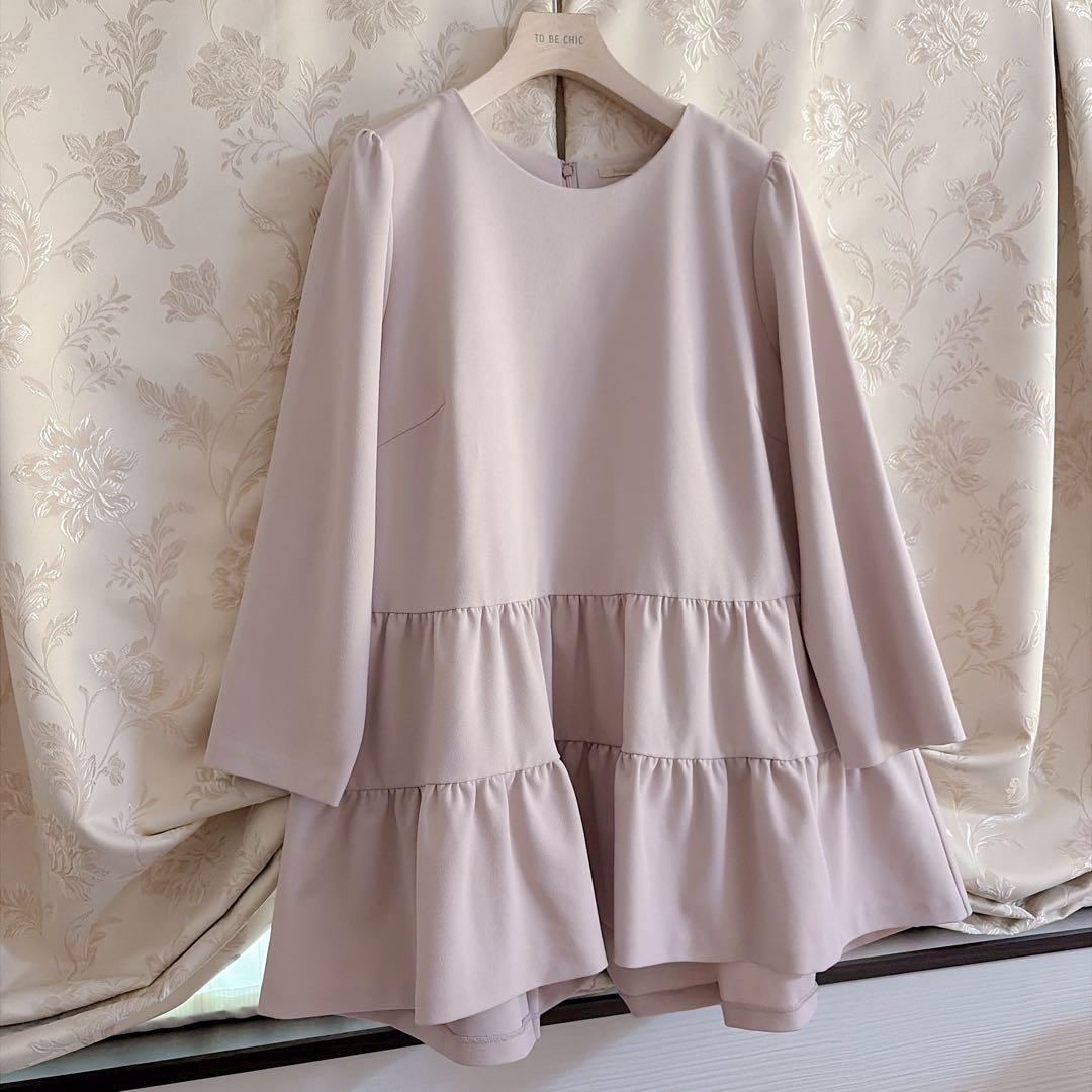 美品 大きいサイズ ローズティアラ ティアード フリルチュニック