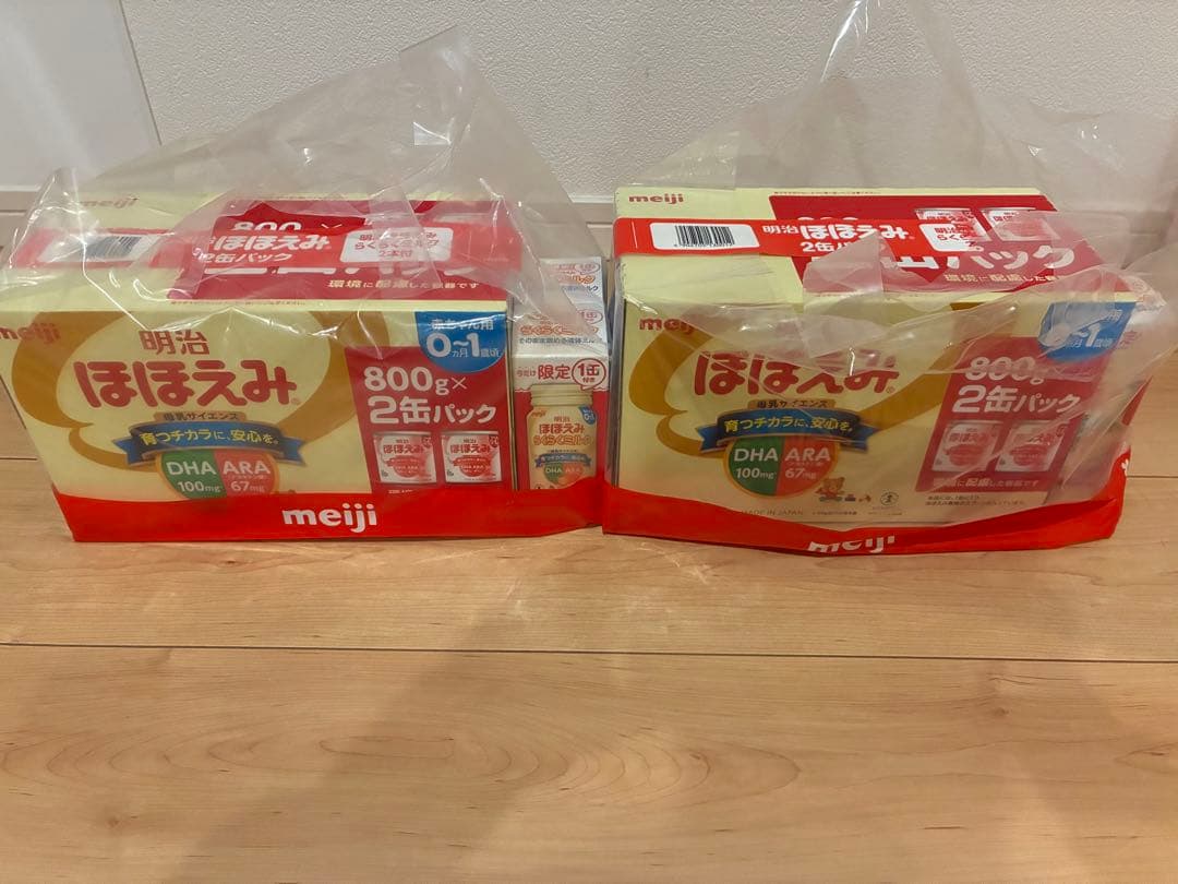 明治　ほほえみミルク800g 4缶　らくらくミルク3本