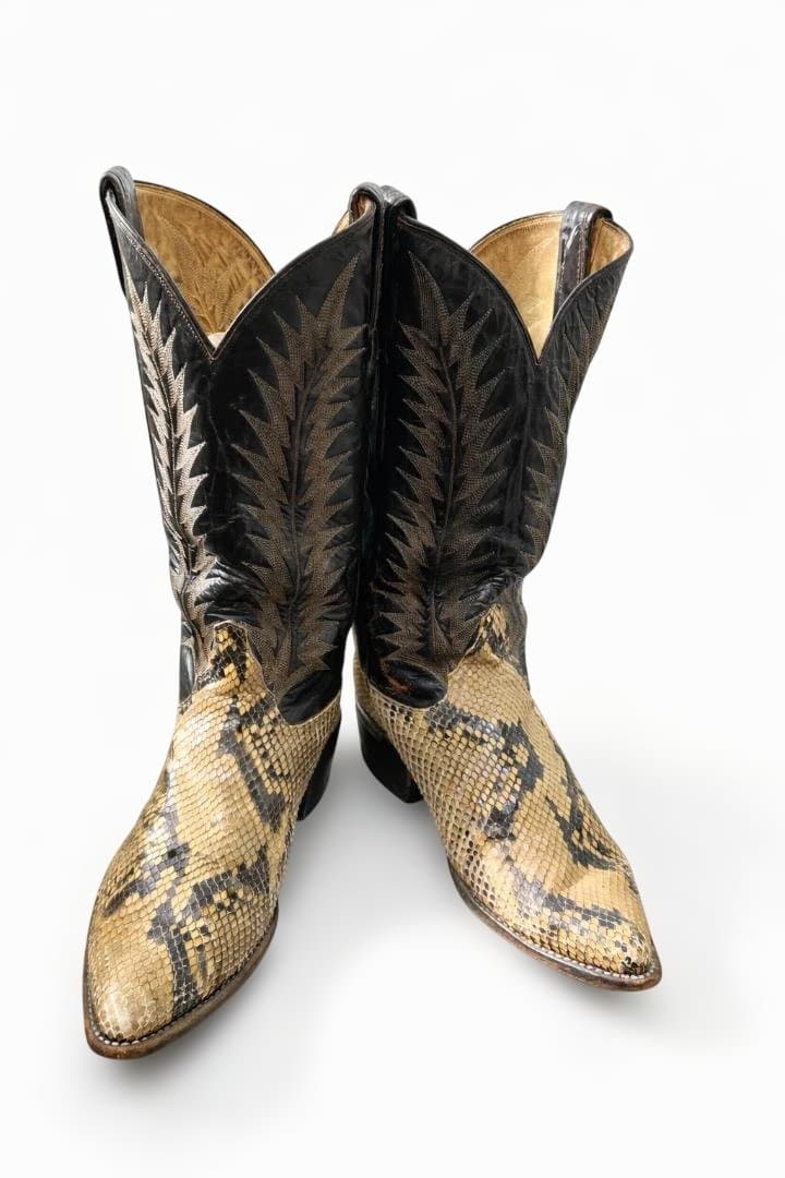 TonyLama トニーラマ ウエスタンブーツ パイソン 本革 USA製 8D