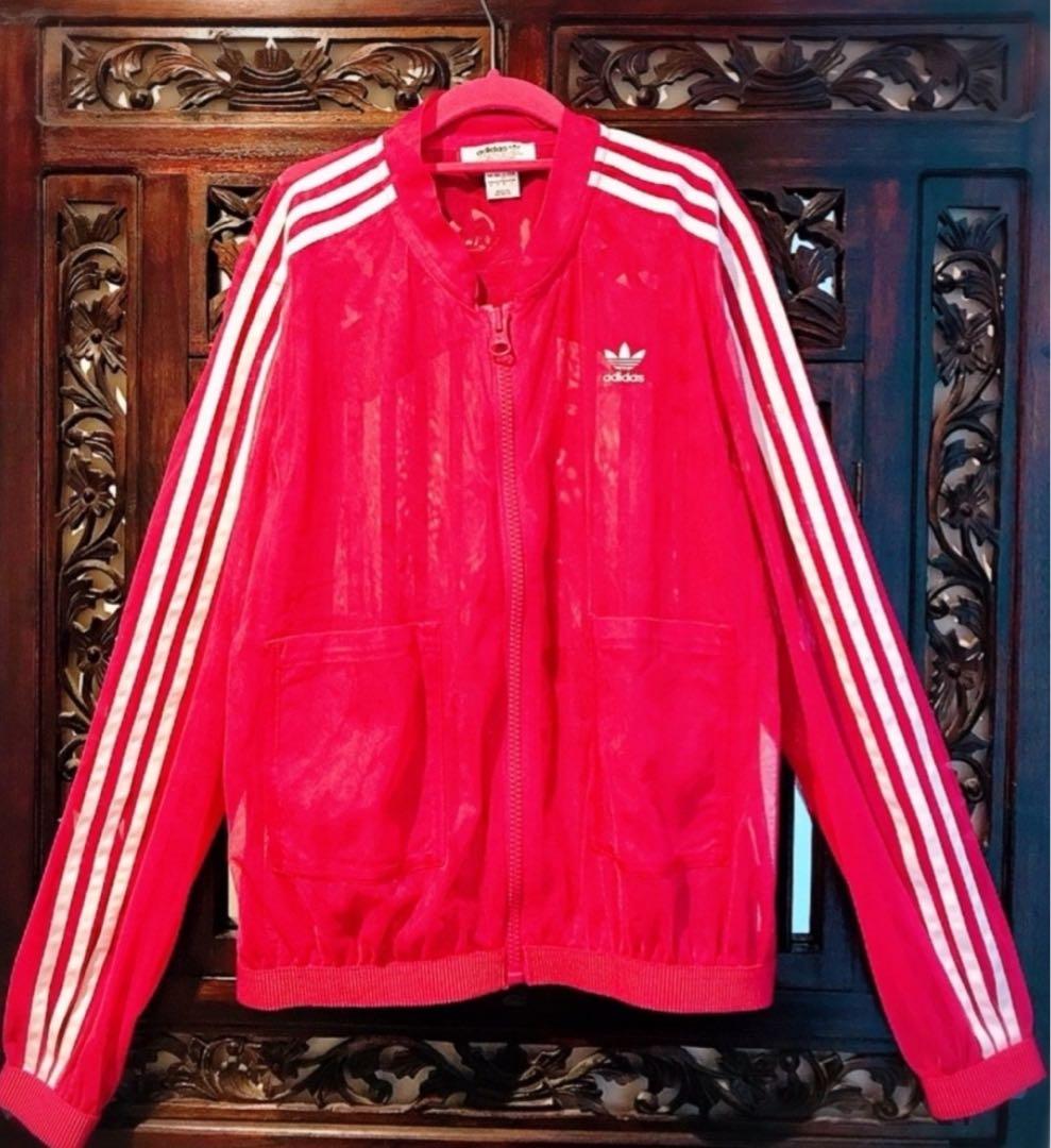 アディダス 希少 シースルー ピンク ジャージ ジャケット ブルゾン 水原希子