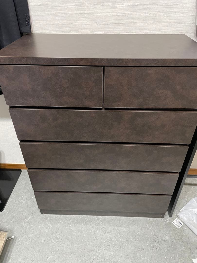 ダークブラウン 6段箪笥　ma-0045