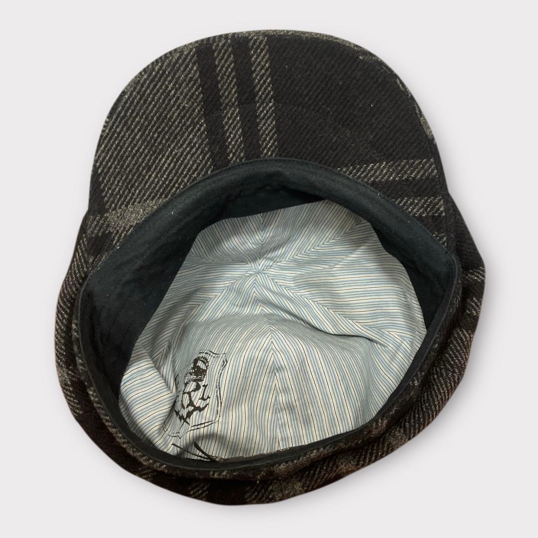 ダブルアールエル ラルフローレン キャスケット チェック ウール M