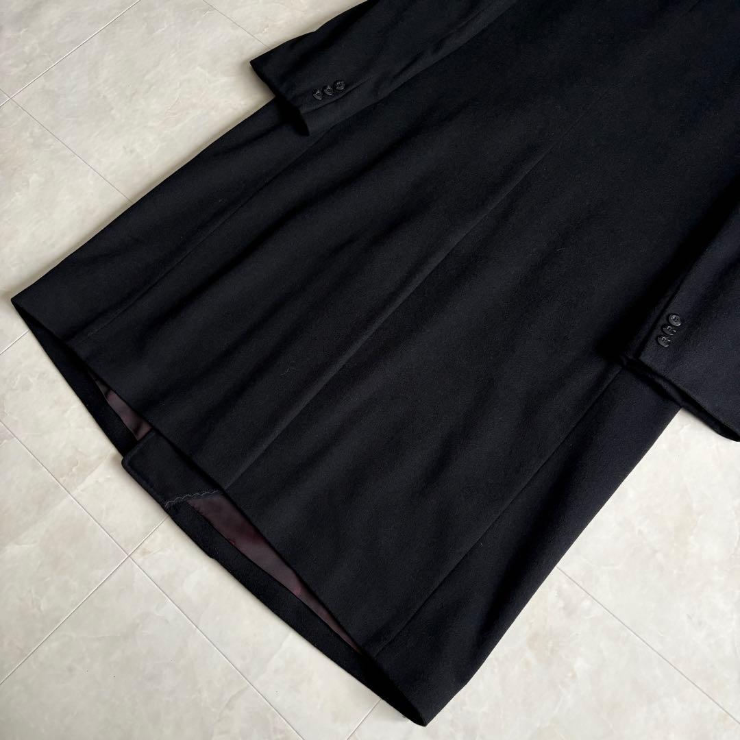ANDRE GHEKIERE カシミヤ100 ダブルロングコート 黒 XL相当