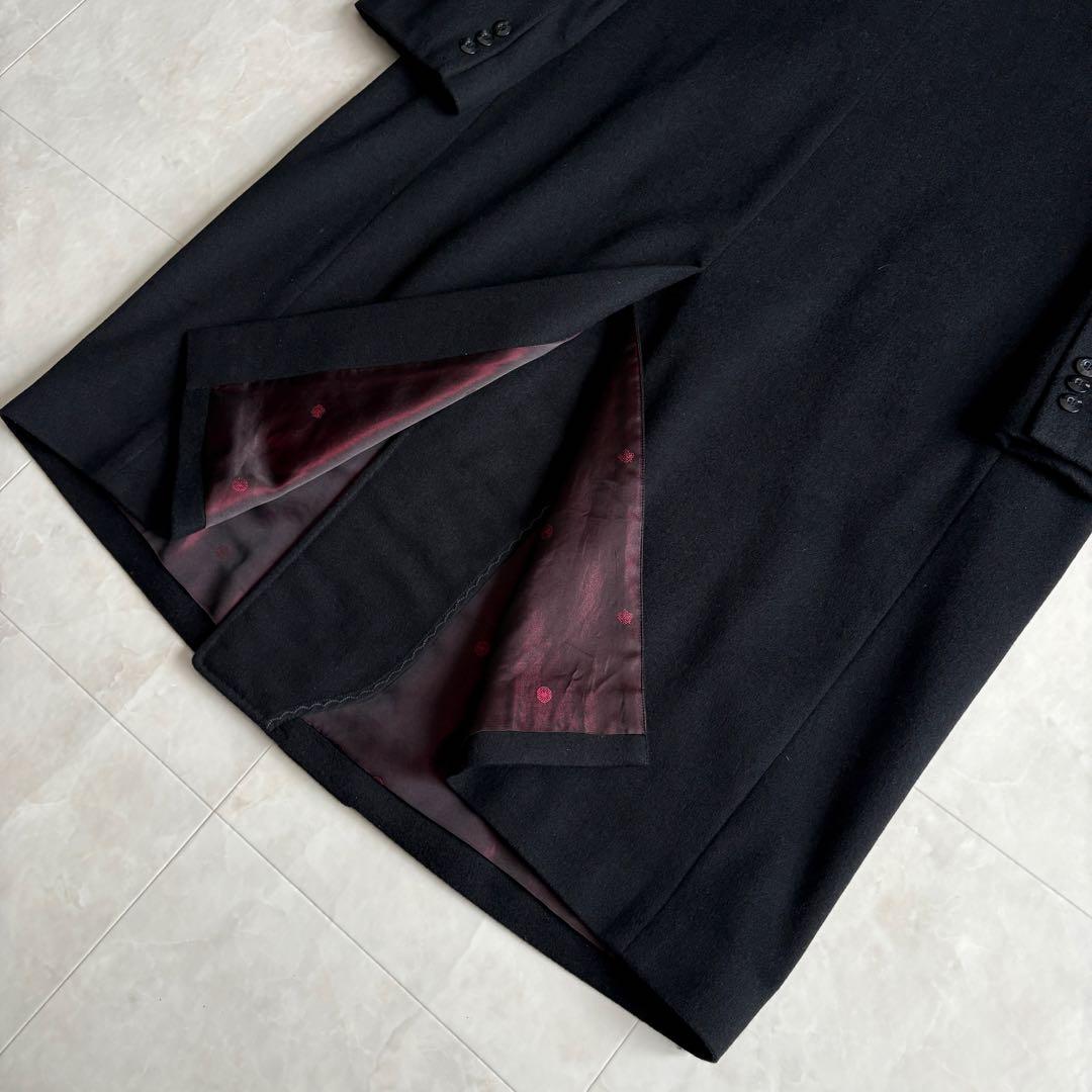 ANDRE GHEKIERE カシミヤ100 ダブルロングコート 黒 XL相当