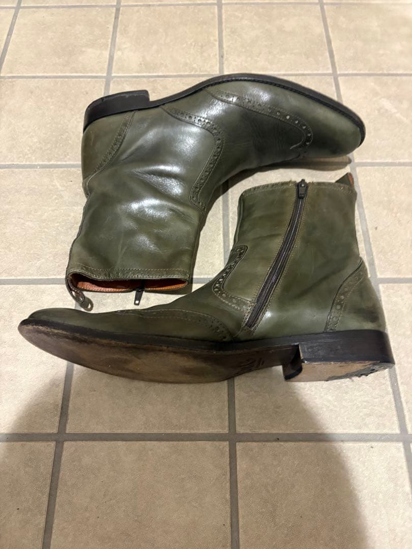 D&G サイドゴアブーツ オリーブグリーン 42