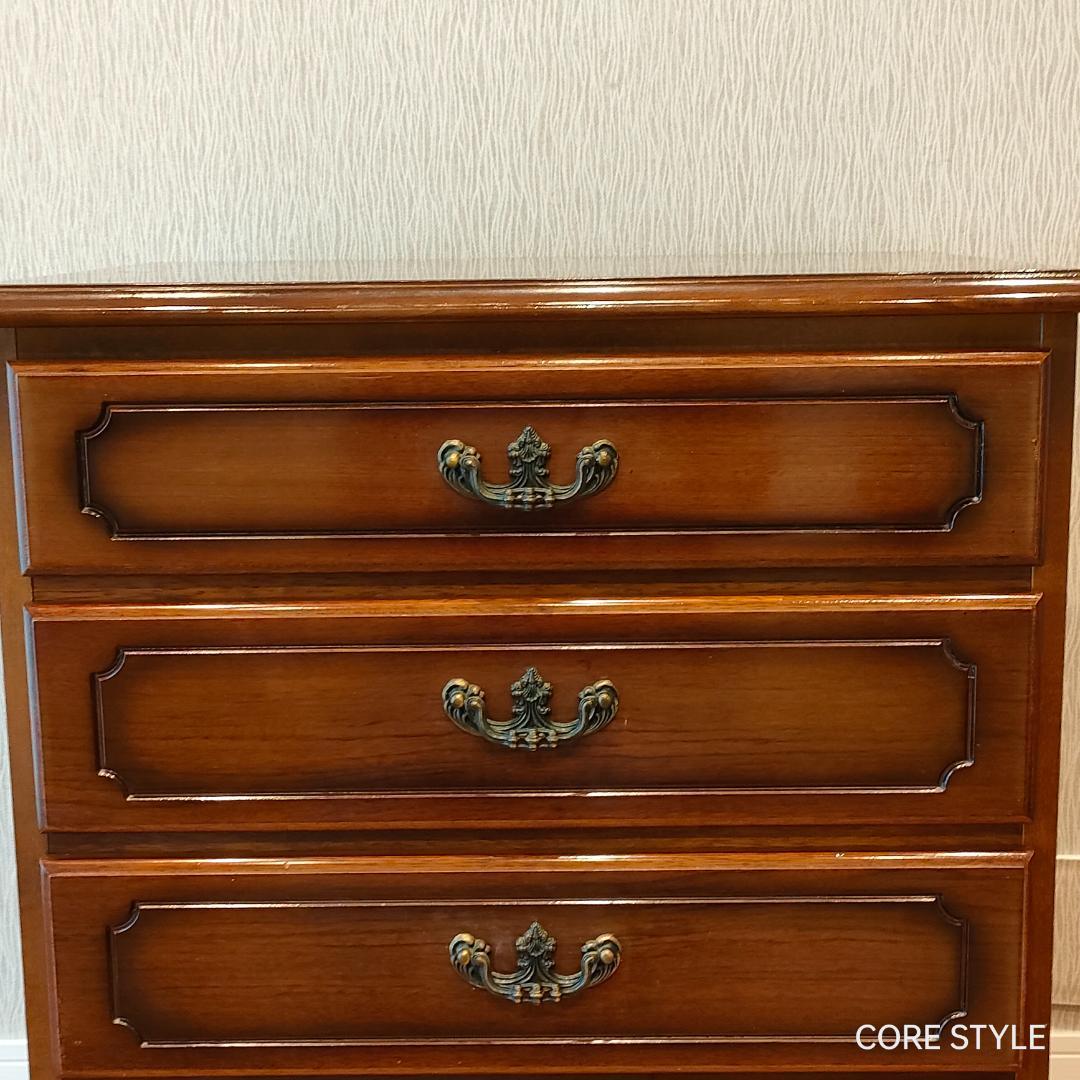 カリモクアンティーク　コロニアル 4杯 チェスト 　サイドボード　S3