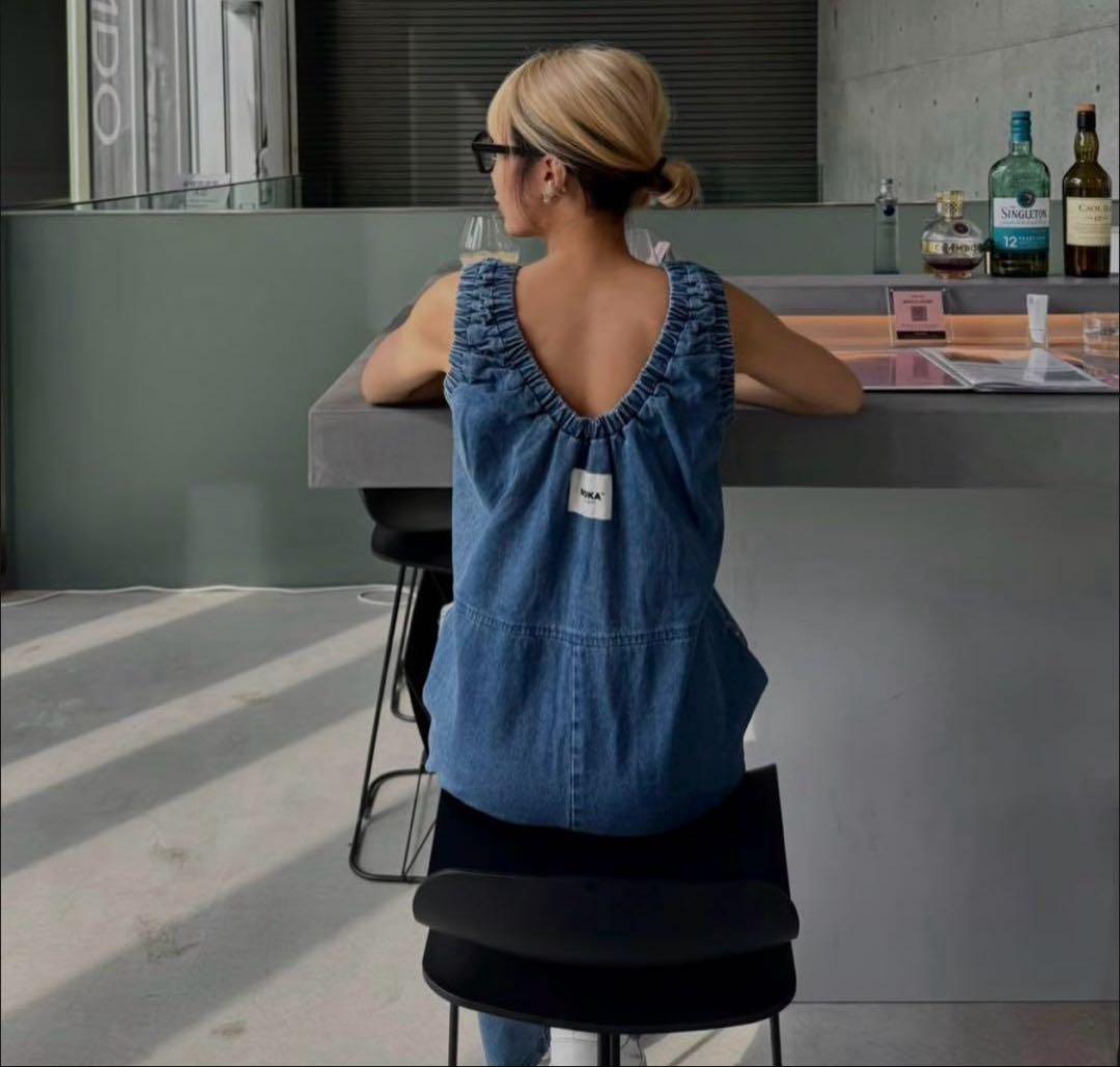 完売商品⭐︎MOKA tag denim coveralls デニムオールインワン