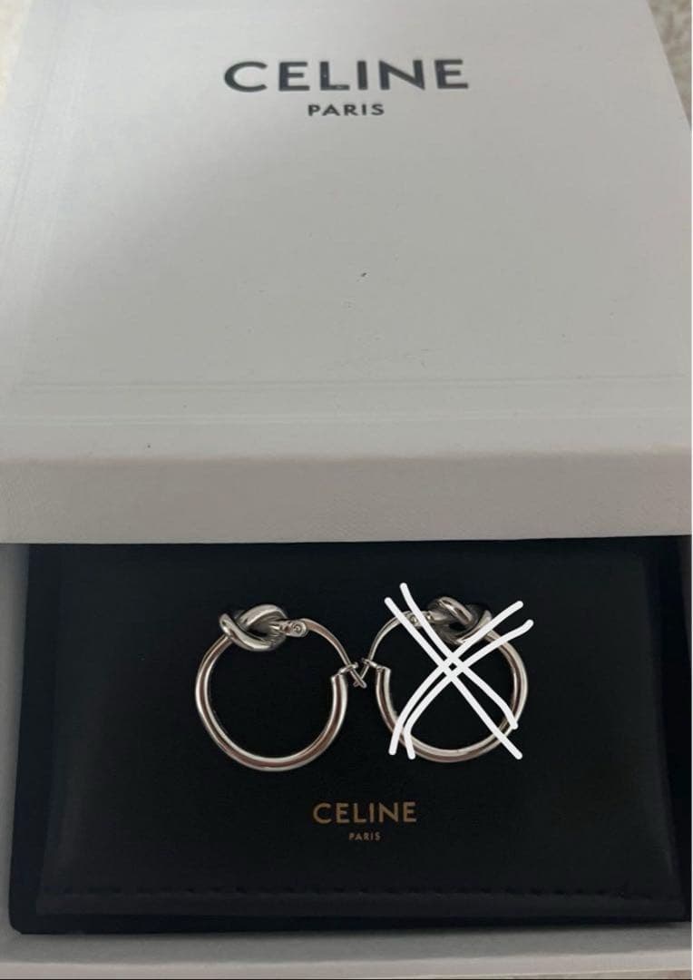 ゆうきCELINE フープピアス　　　　　 (片耳用) 箱・説明書付き
