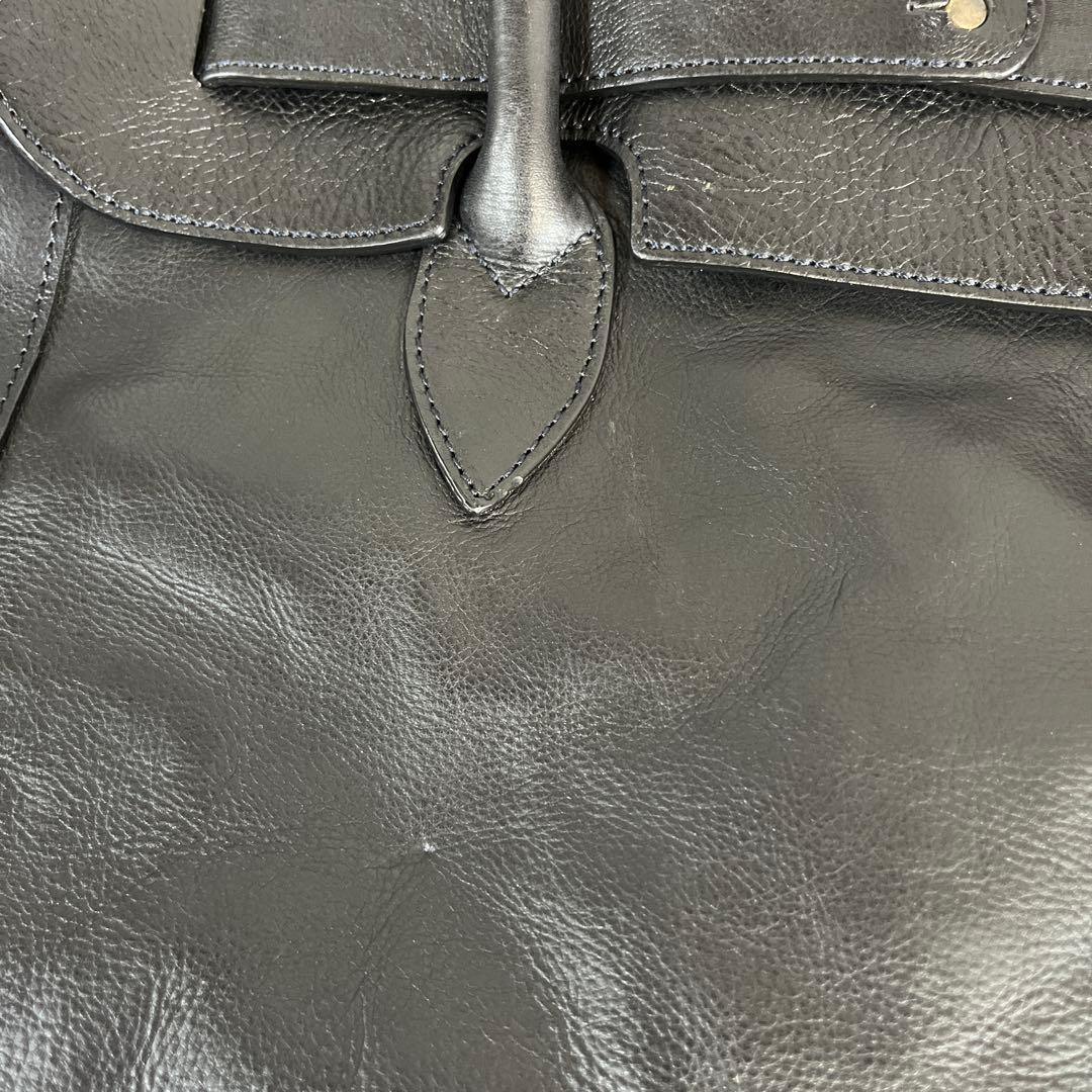 【本革】オーダー品　フルレザーショルダーバック　ブラック　一点もの