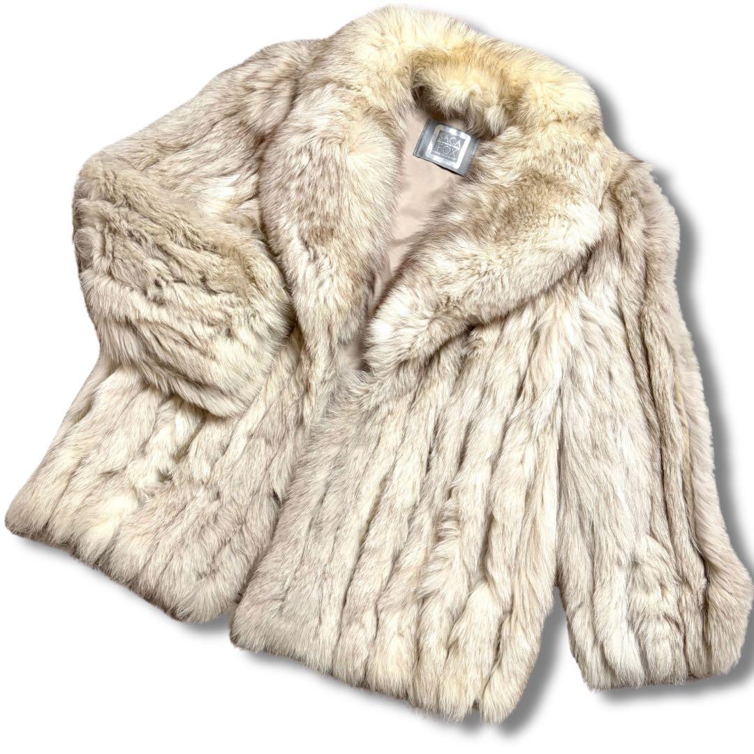 【美品✨】サガフォックス 銀サガ リアルファーコート 本毛皮 狐 毛並み◎