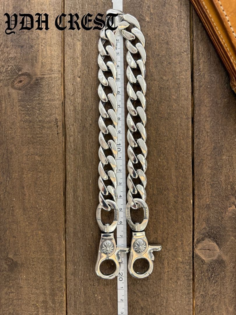 ★ZKWCN40　ウォレットチェーン　重厚クロスチームチェーン40cm　刻印有り