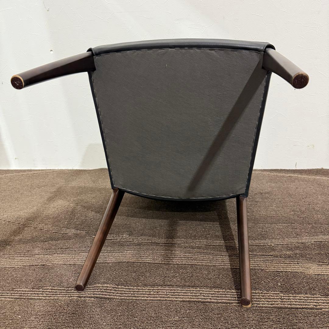 カリモク　Karimoku 牛革　ダイニングチェア　ブラック