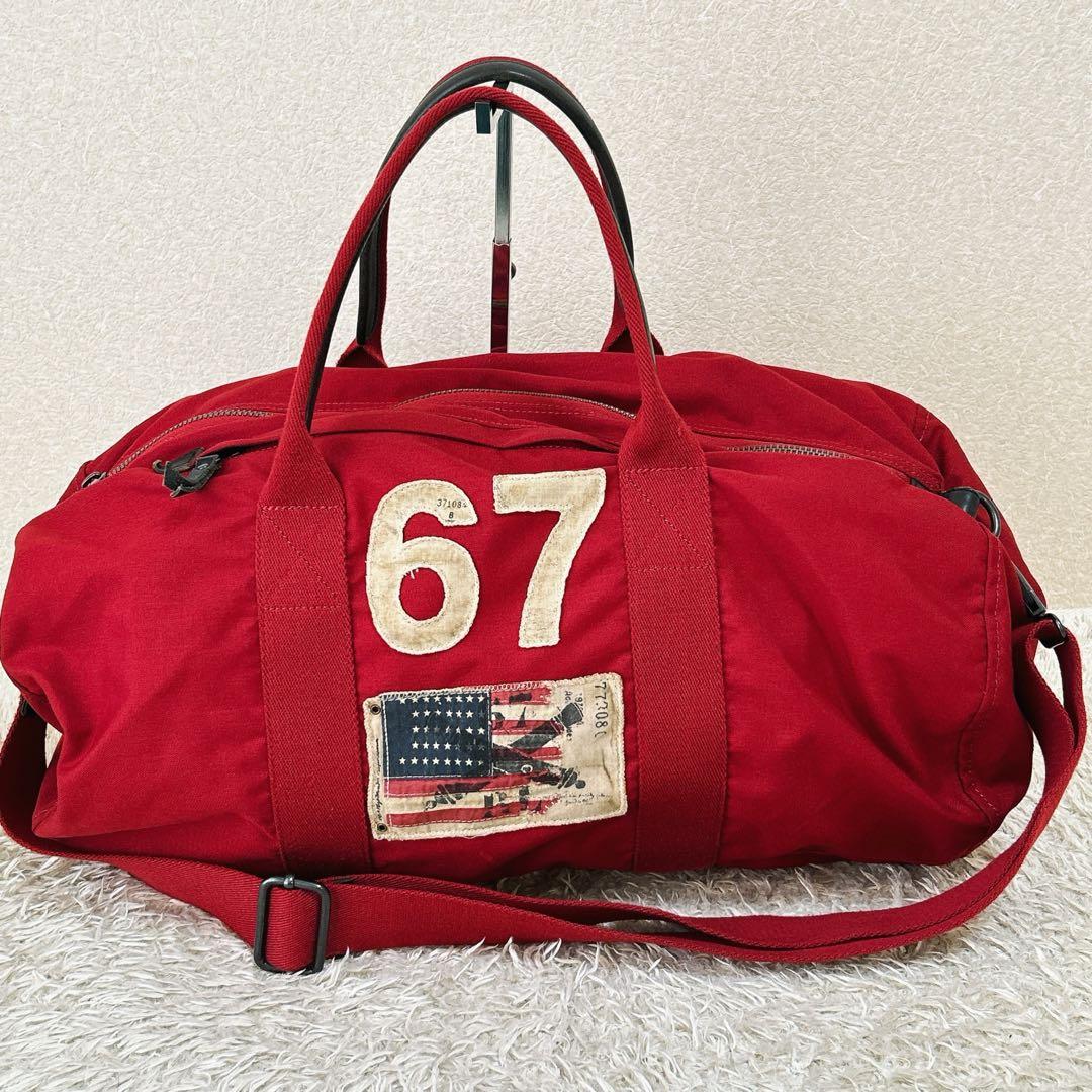 ポロジーンズ★2Wayボストンバッグ★星条旗パッチ★ナンバリング★ヴィンテージ