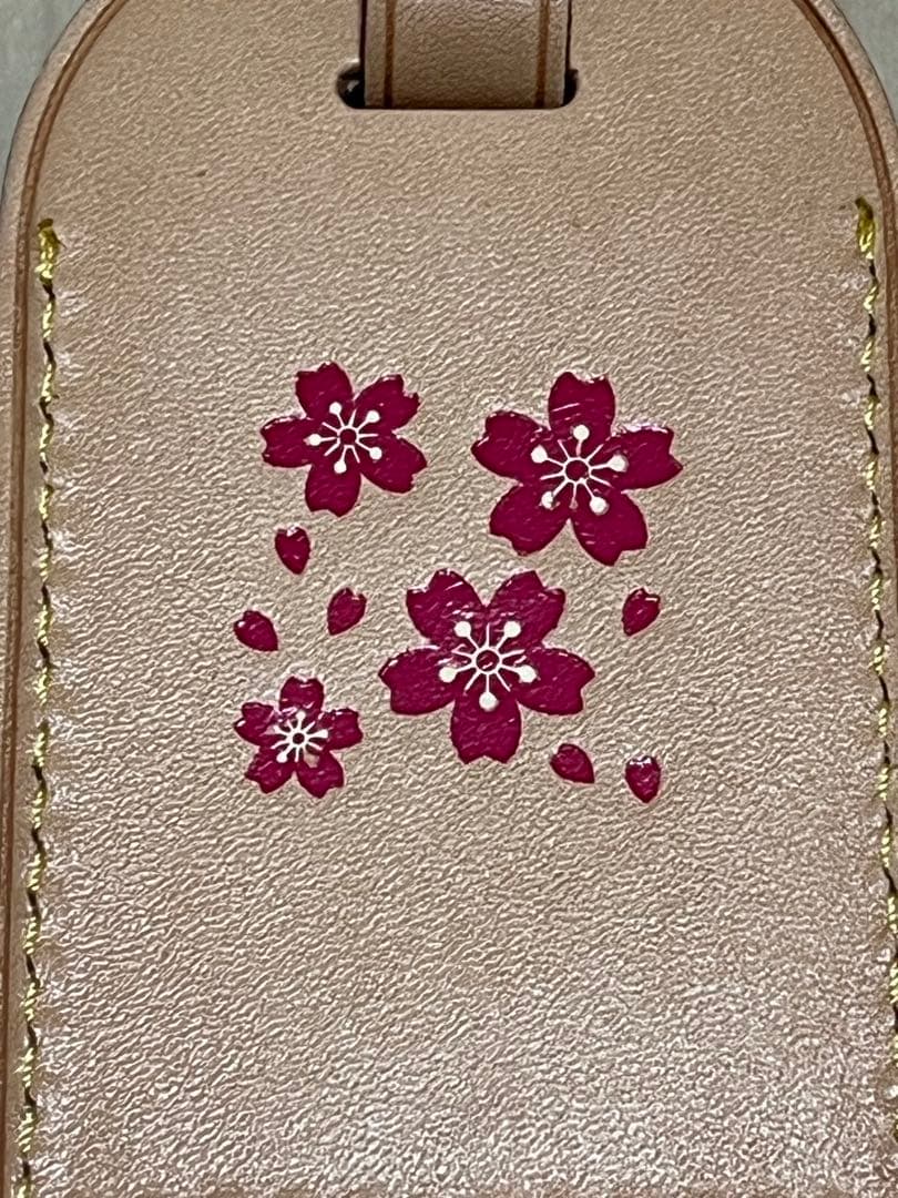 louisvuitton☆限定さくら柄スタンプ入りレザータグヌメ革未使用品