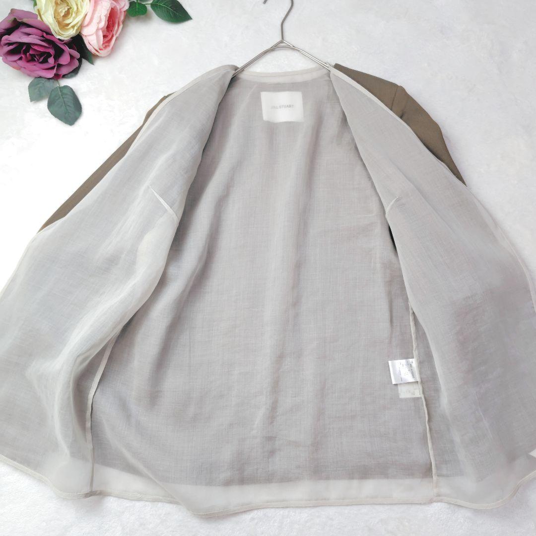 タグ付き未使用✨ジルスチュアート ノーカラージャケット シアーベスト S