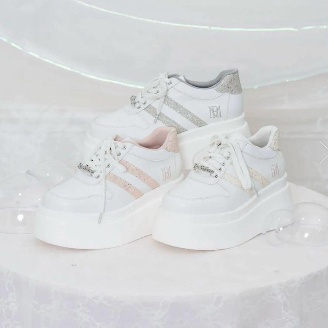 Rosé Muse Glitter point sneakers ホワイト