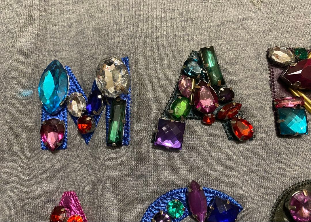 マークジェイコブス ビジュー付き　スウェット　トレーナー　グレー　M