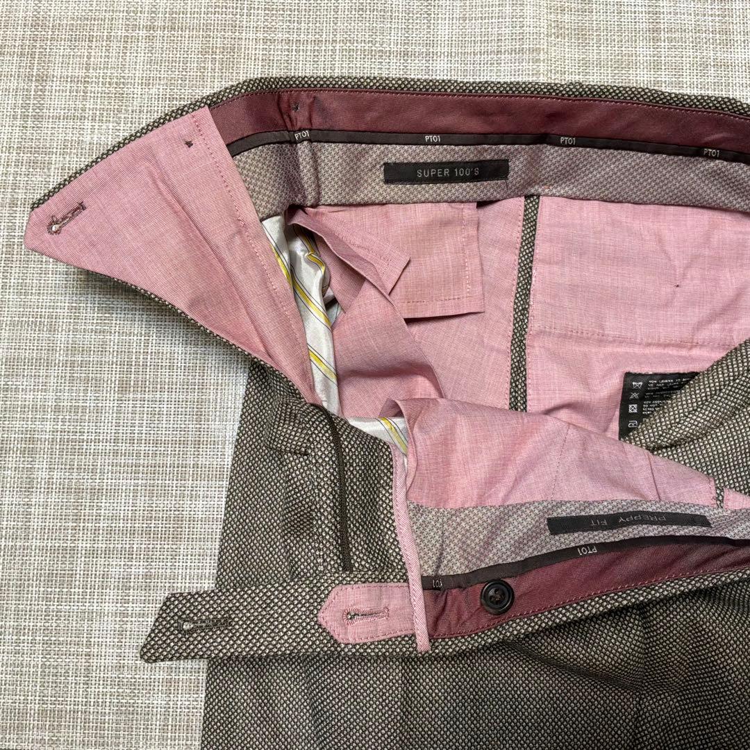 【未着用】PT01 PREPPY FIT スラックス バーズアイ サイズ44