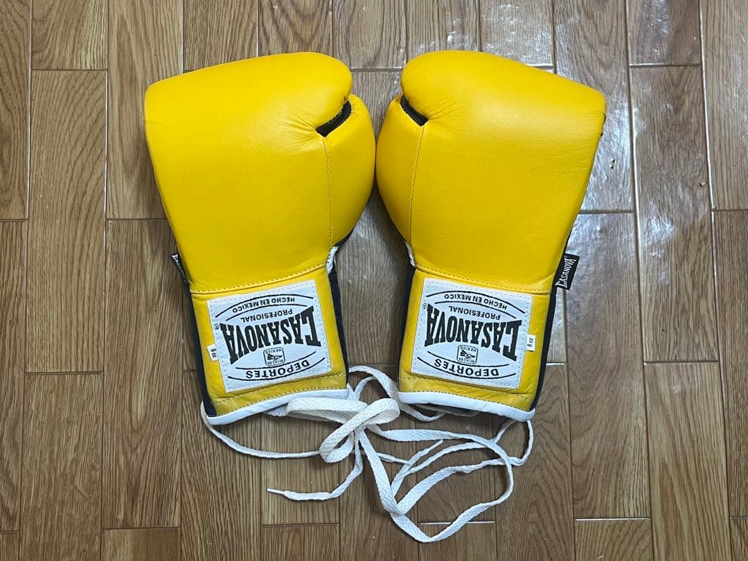 CASANOVA（カサノバ） 製ボクシンググローブ 8oz イエロー/ネイビー