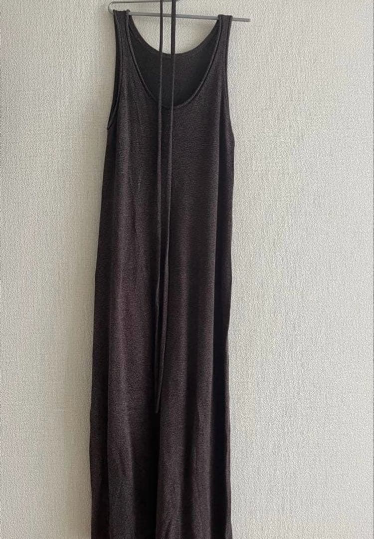 p*o様 ビショップ　WALANCE 別注　ペーパーニットワンピース　ブラウン