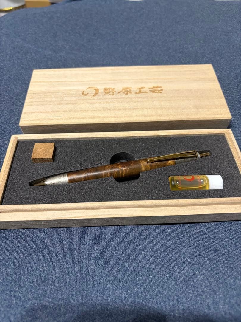 最終価格野原工芸 マーブルウッド ボールペン