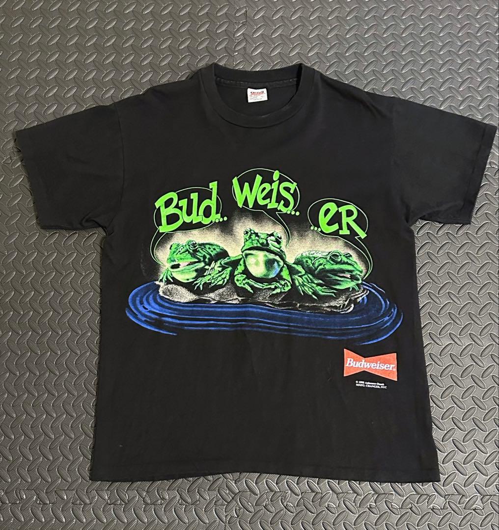 美品 90s Budweiser 3 FROGS バドワイザー　L