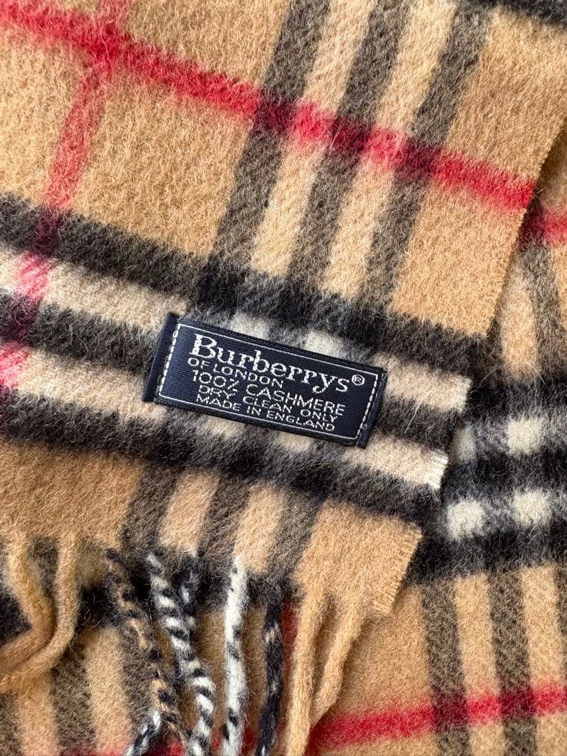 Burberry's 100%カシミヤ マフラー チェック柄