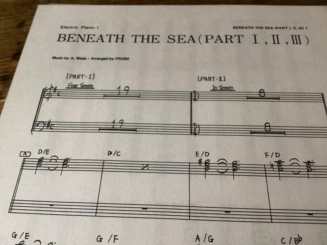 ★楽譜/プリズム/PRISM/セカンドソウツ/和田アキラ/パート譜/バンドスコア