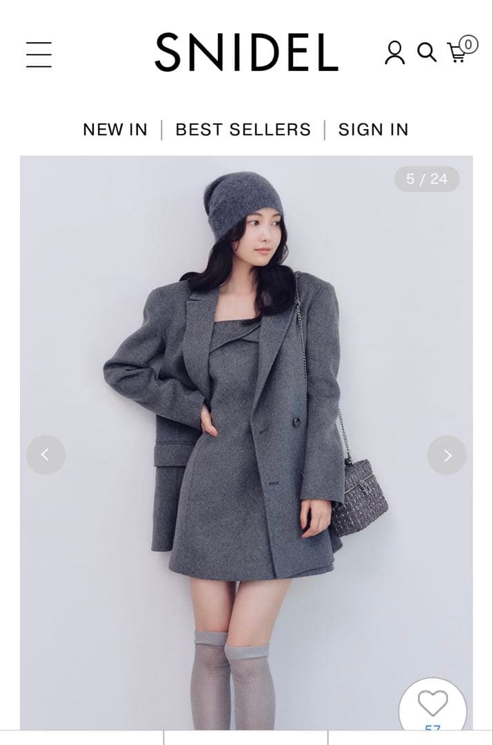 SNIDEL 25AW新作　テーラーリバージャケット