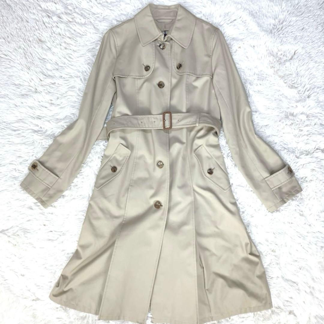 ✨極美品 バーバリー トレンチコート ノバチェック ハニーベージュ ベルト付きL