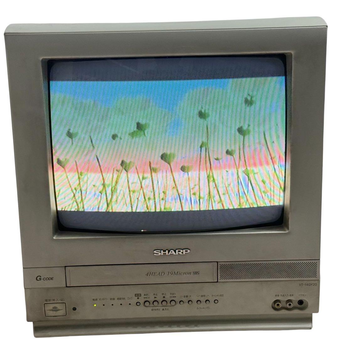 SHARP VT-14GY20 ブラウン管テレビ VHS一体型 動作品 レトロ