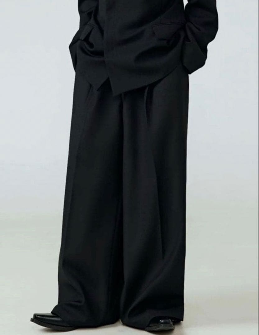 FRKM SCD 25SS ドレープワイドスラックス S